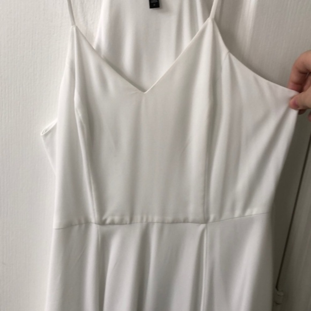 Express Spaghetti Strap High Back White Dress - E… - image 7